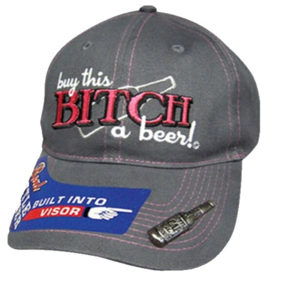 Buy This B!tch A Beer Hat w/Stealth Cosmetic Bag Smuggle My Booze Set - Picture 4 of 6